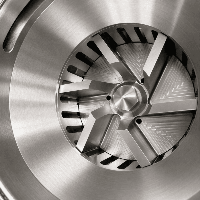 inline disperser interior view of rotor stator