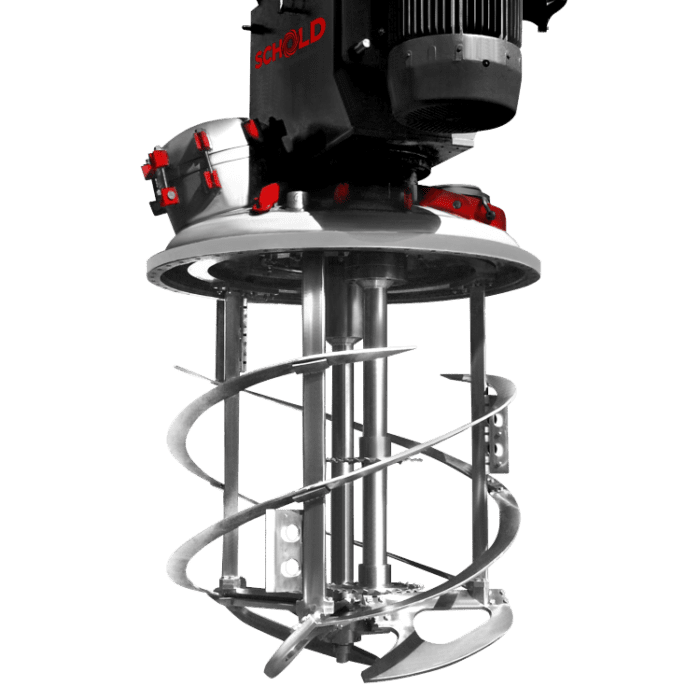 industrial dispersers mixers and mills - multi-shaft mixer blade